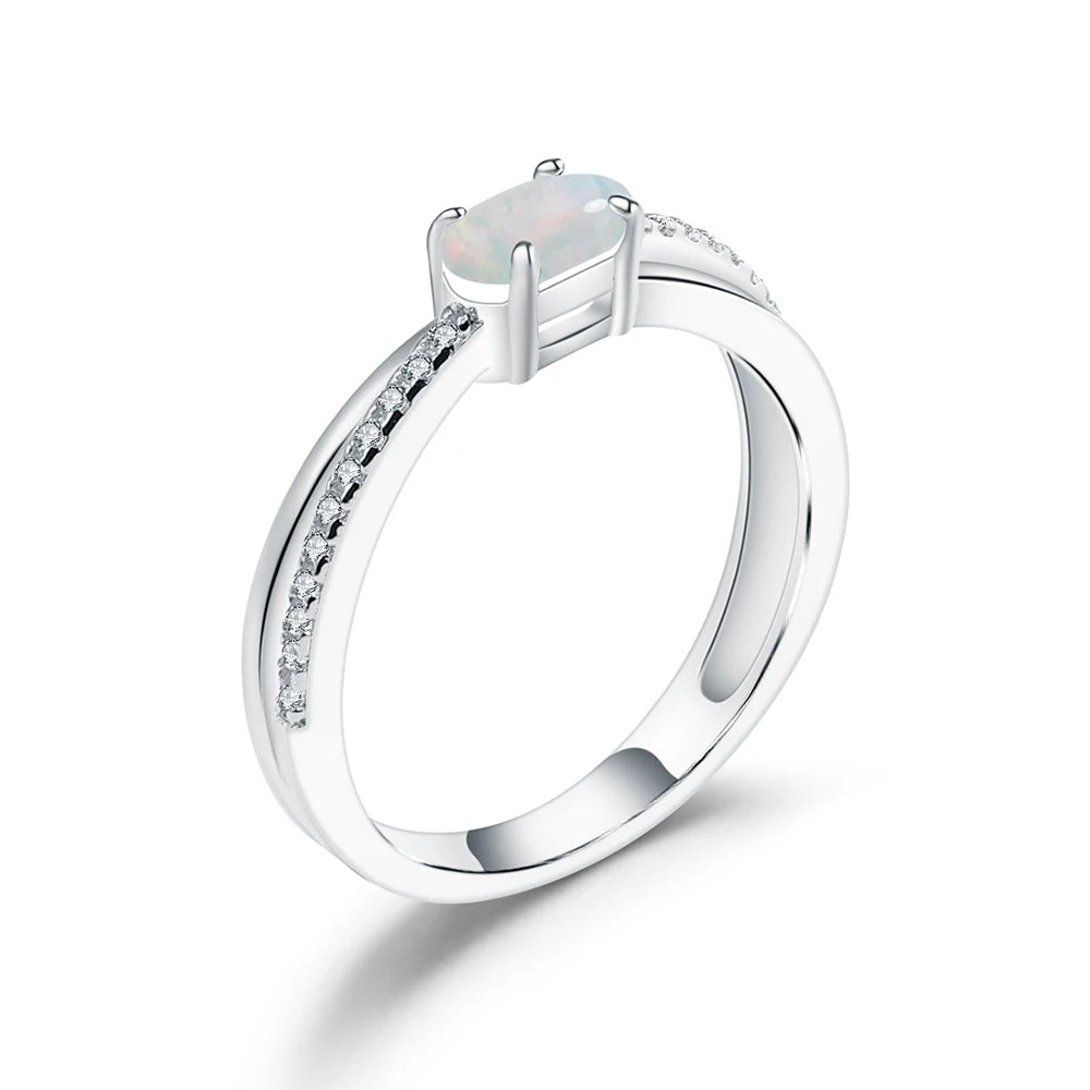 GEM'S BALLET Garnet Ring For Women Birthstone 925 Silver