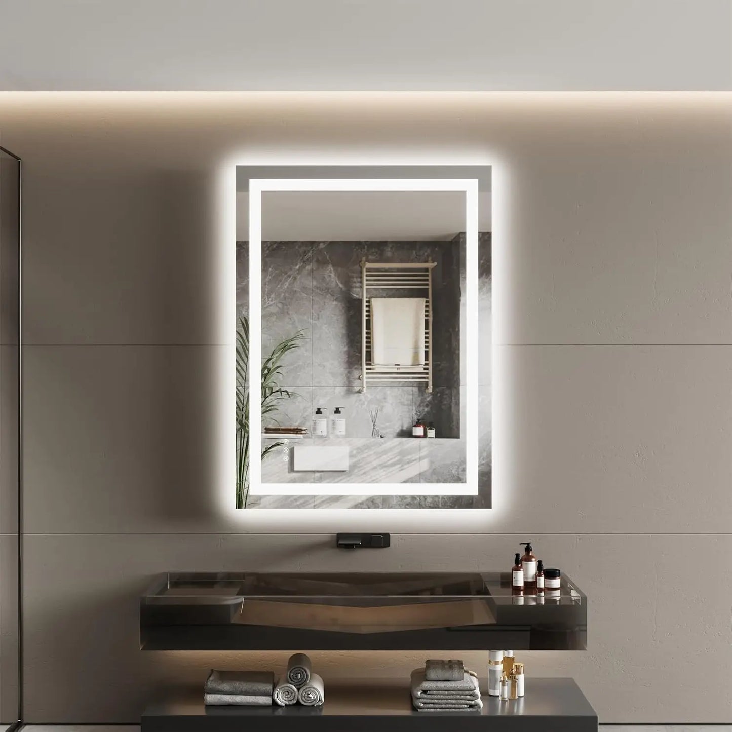 32x24 in LED Backlit Mirror Bathroom Vanity with Lights Anti-Fog Dimmable Smart Mirror Memory Function, Horizontal/Vertical