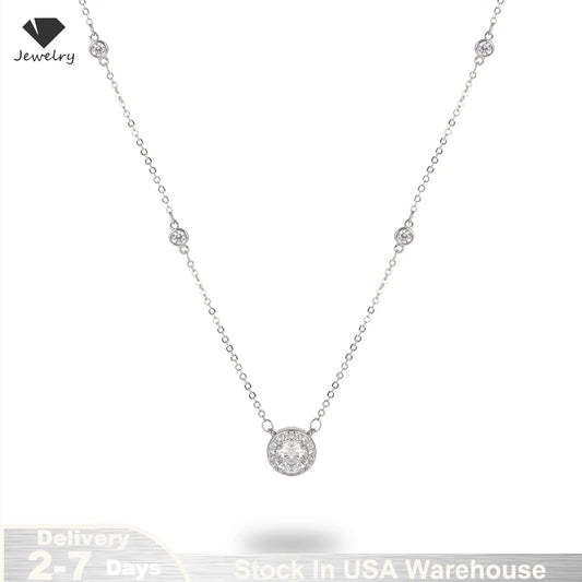 Sweet Blossoms Haven Moissanite Necklace Sterling Silver