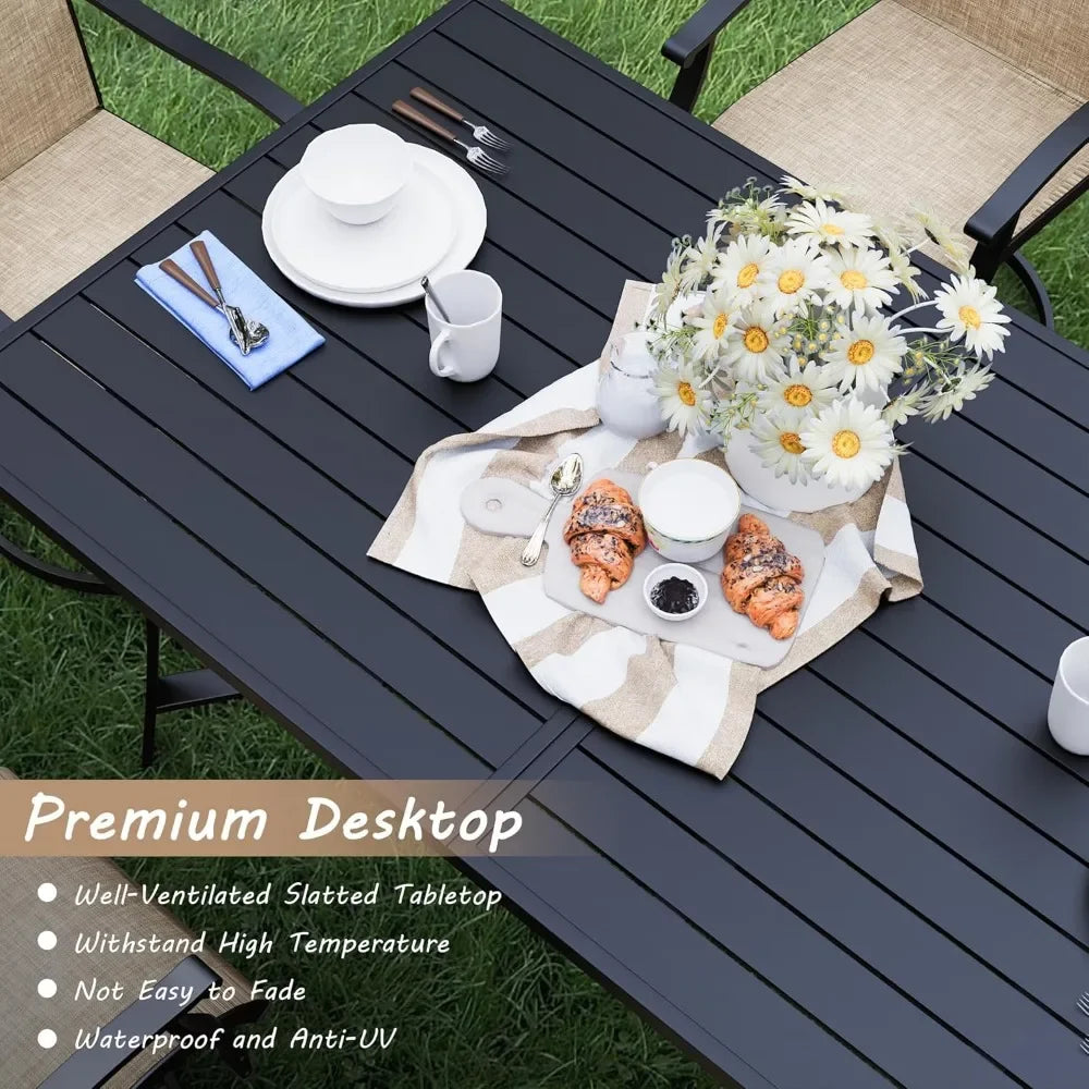 Guangbai 7 Piece Outdoor Dining Set With Umbrella Hole