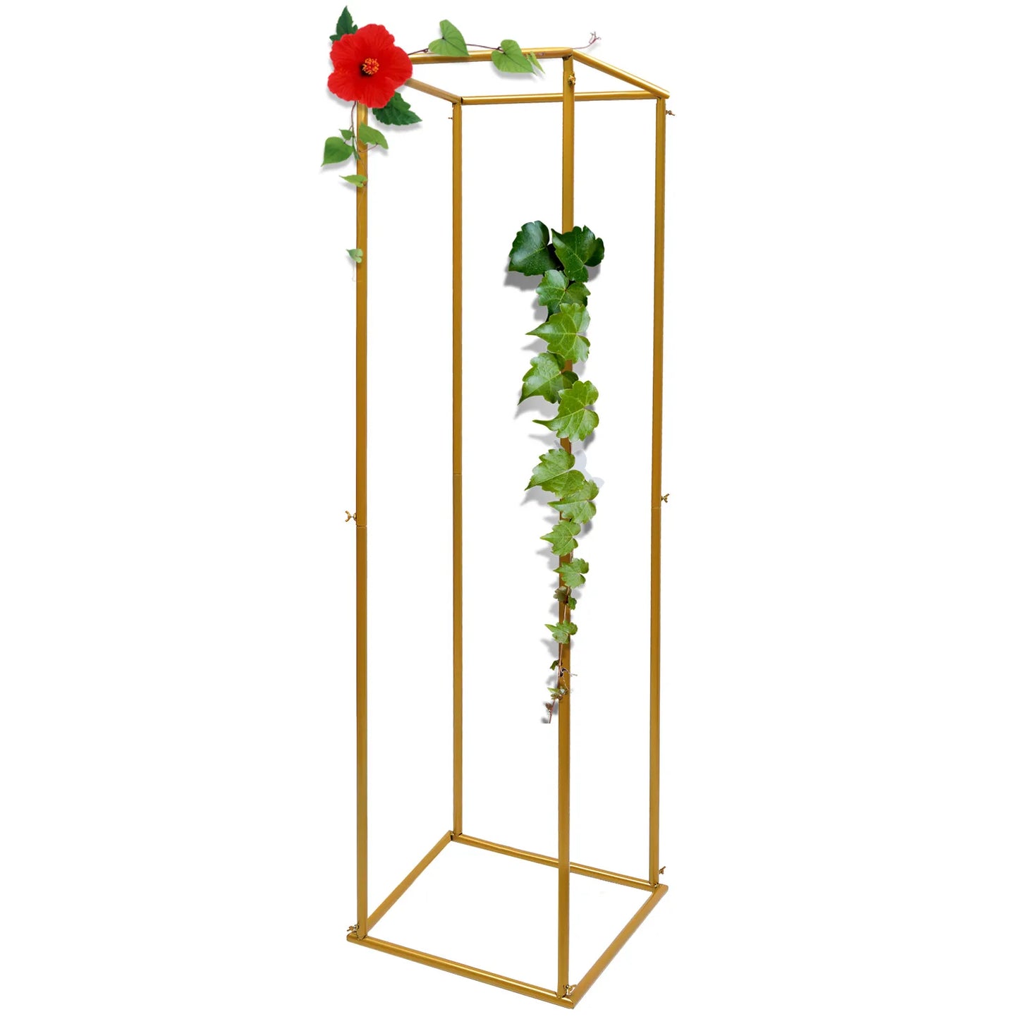 Hign Concerned Gold Metal Column Flower Stand Wedding Decor