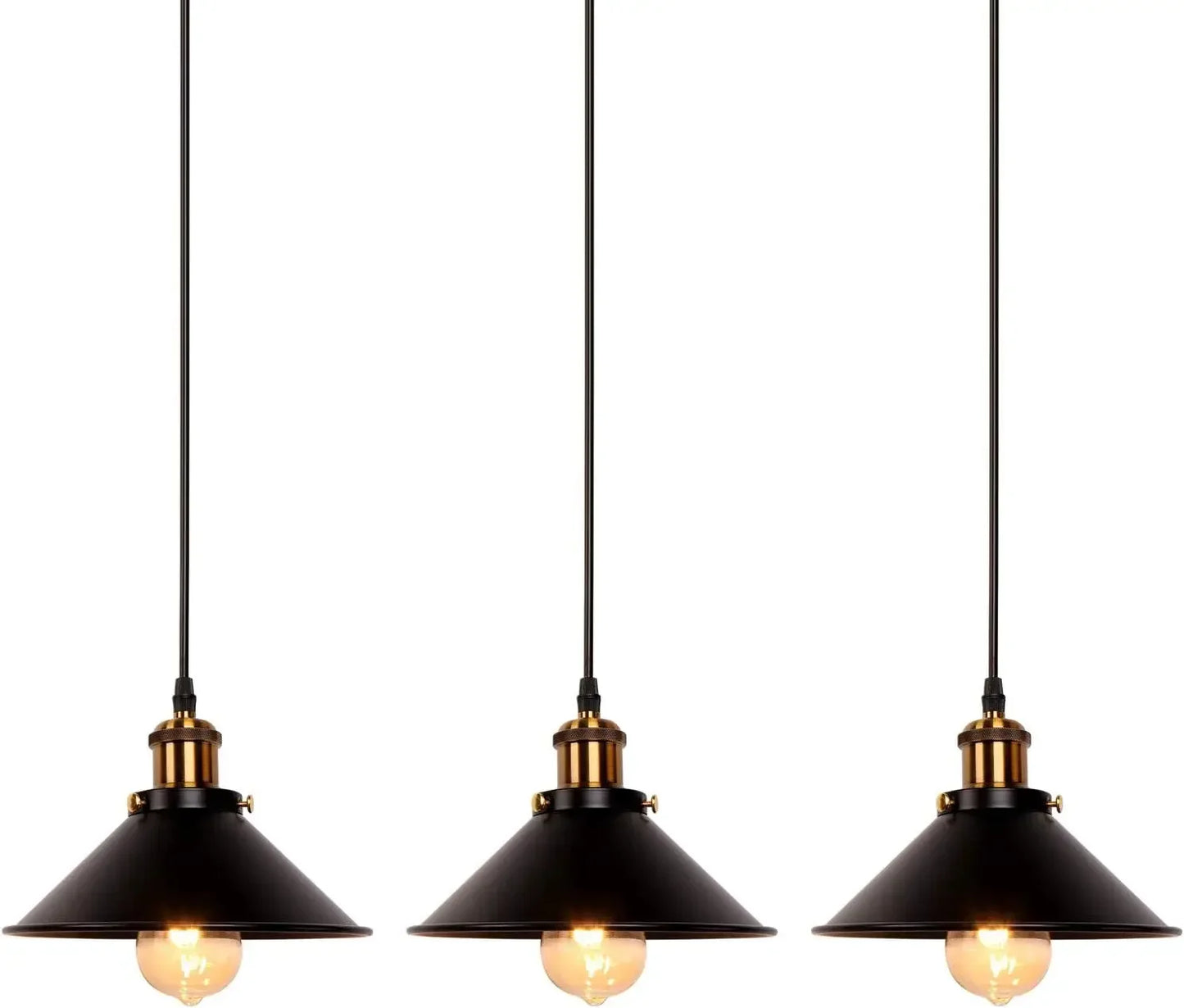 Newrays 3 Pack Industrial Retro Iron Pendant Lights