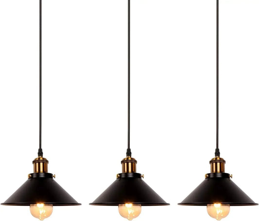 Newrays 3 Pack Industrial Retro Iron Pendant Lights