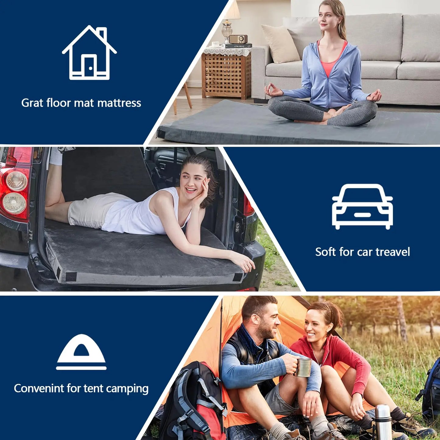 Zhejiang Memory Foam Roll Up Mattress Camping Sleeping Pad