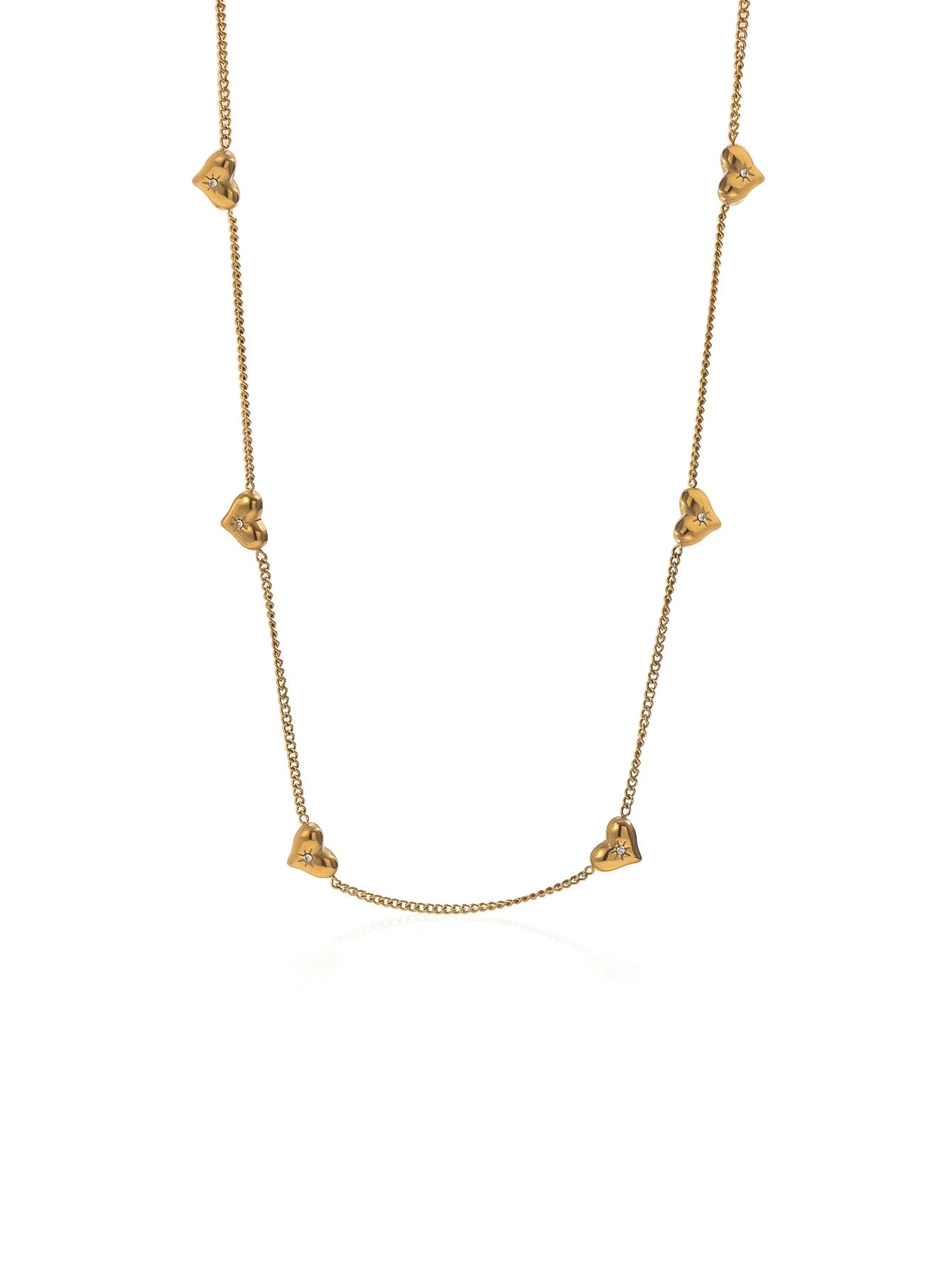 Lxalry 18K Gold Plated Heart Necklace For Women Gift