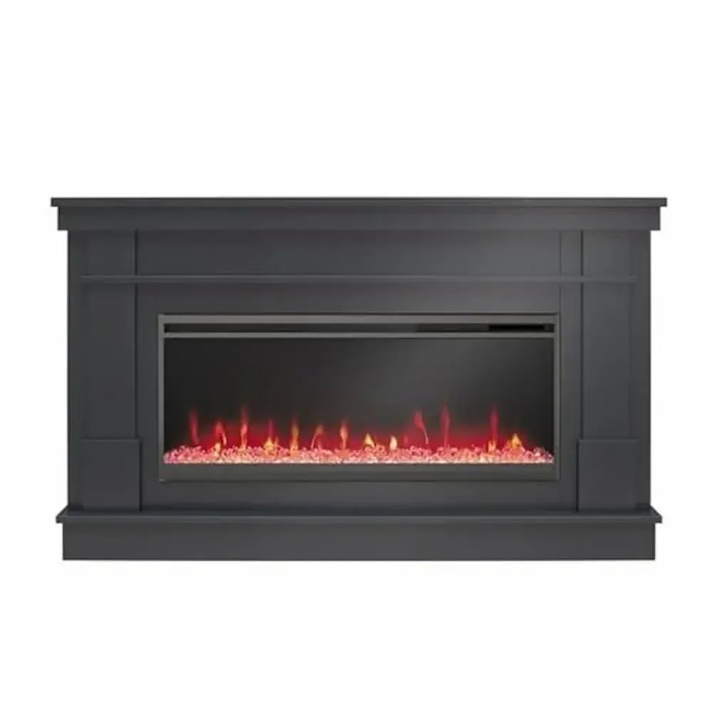 XMSJ Mantel Linear Electric Fireplace Insert Remote Timer