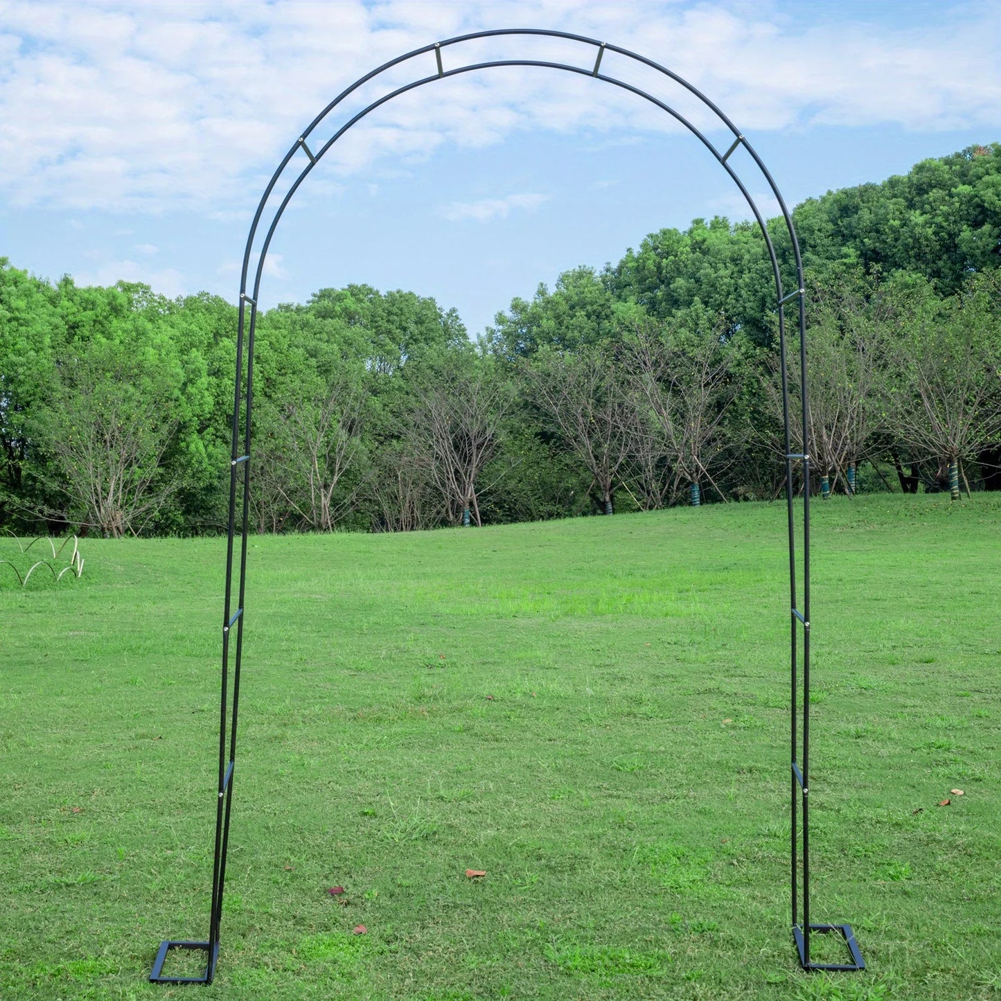 Metal Garden Arch Trellis  High Assemble Freely 2 Sizes, Garden Arbor for Wedding Party Climbing Plant Outdoor Indoor
