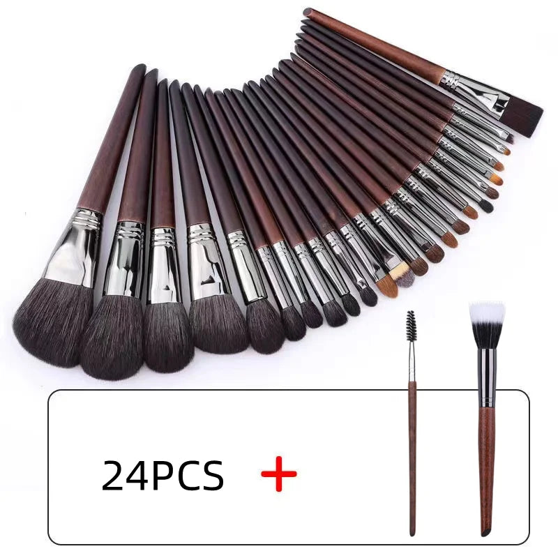 LOYBJ Natural Goat Hair Makeup Brushes Set Powder Foundation Blush Make Up Brush Cosmetic Eyebrow Eyeshdow Blending Maquillage