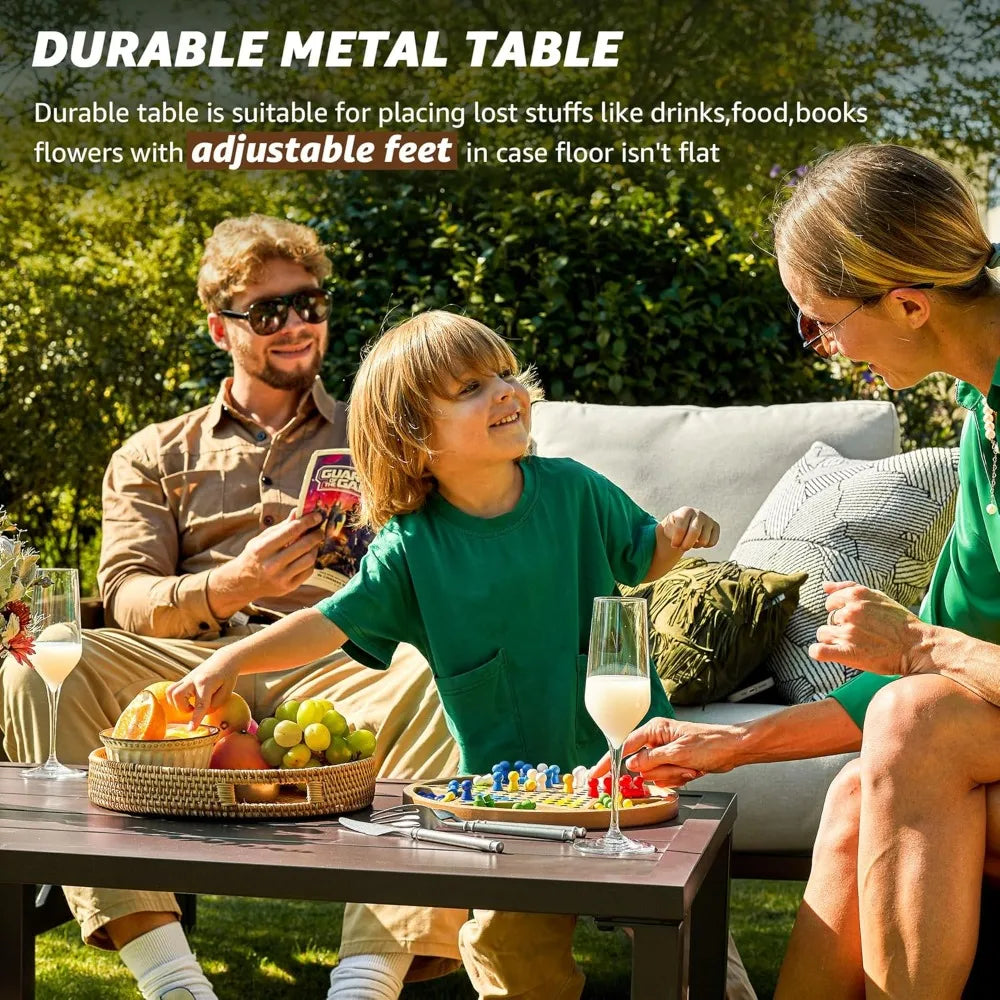 ANGDUO Outdoor Modern Metal Patio Furniture Set Collection