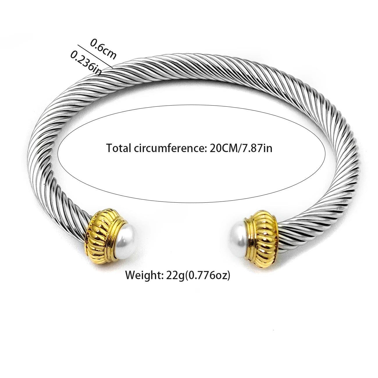 Sweet Blossoms Haven Stainless Steel Cable Bracelet
