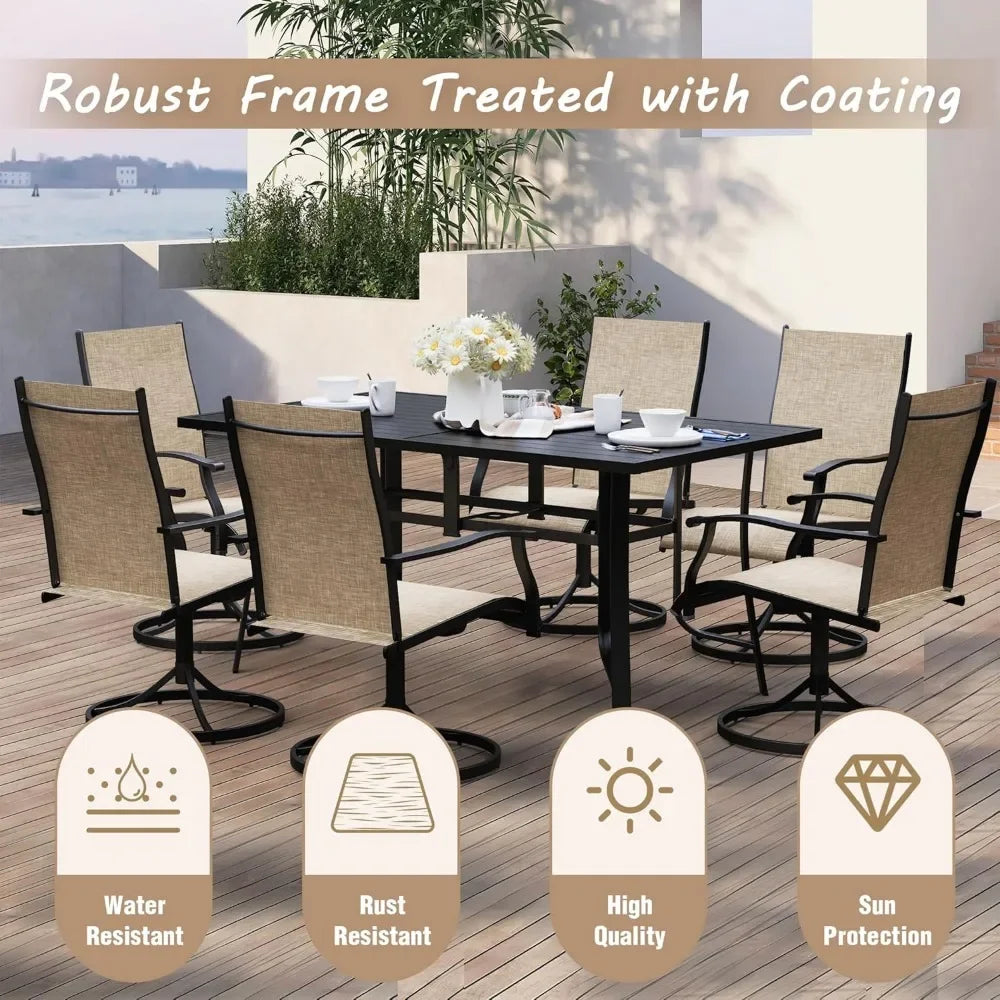 Guangbai 7 Piece Outdoor Dining Set With Umbrella Hole