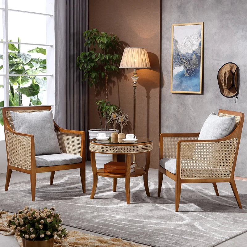 DUTRIEUX Balcony Rattan Lounge Chairs Outdoor Nordic