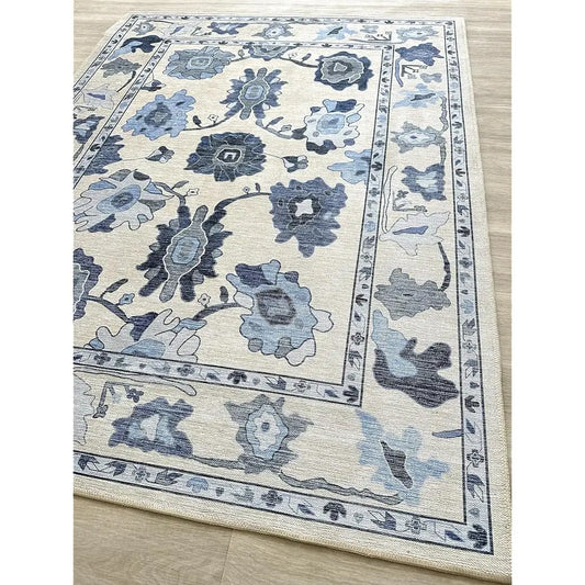 DIXSGH Turkish Oushak Rug Vintage Floral Washable Doormat
