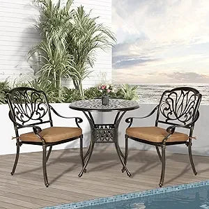 TANGXU All Weather Cast Aluminum Outdoor Patio Dining Set