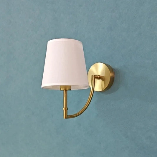 Nordic Minimalism Wall Lamps Modern Simple Linen Lampshade Elbow Wall Lights for Home Decor Living Room Stairs Lighting Fixtures