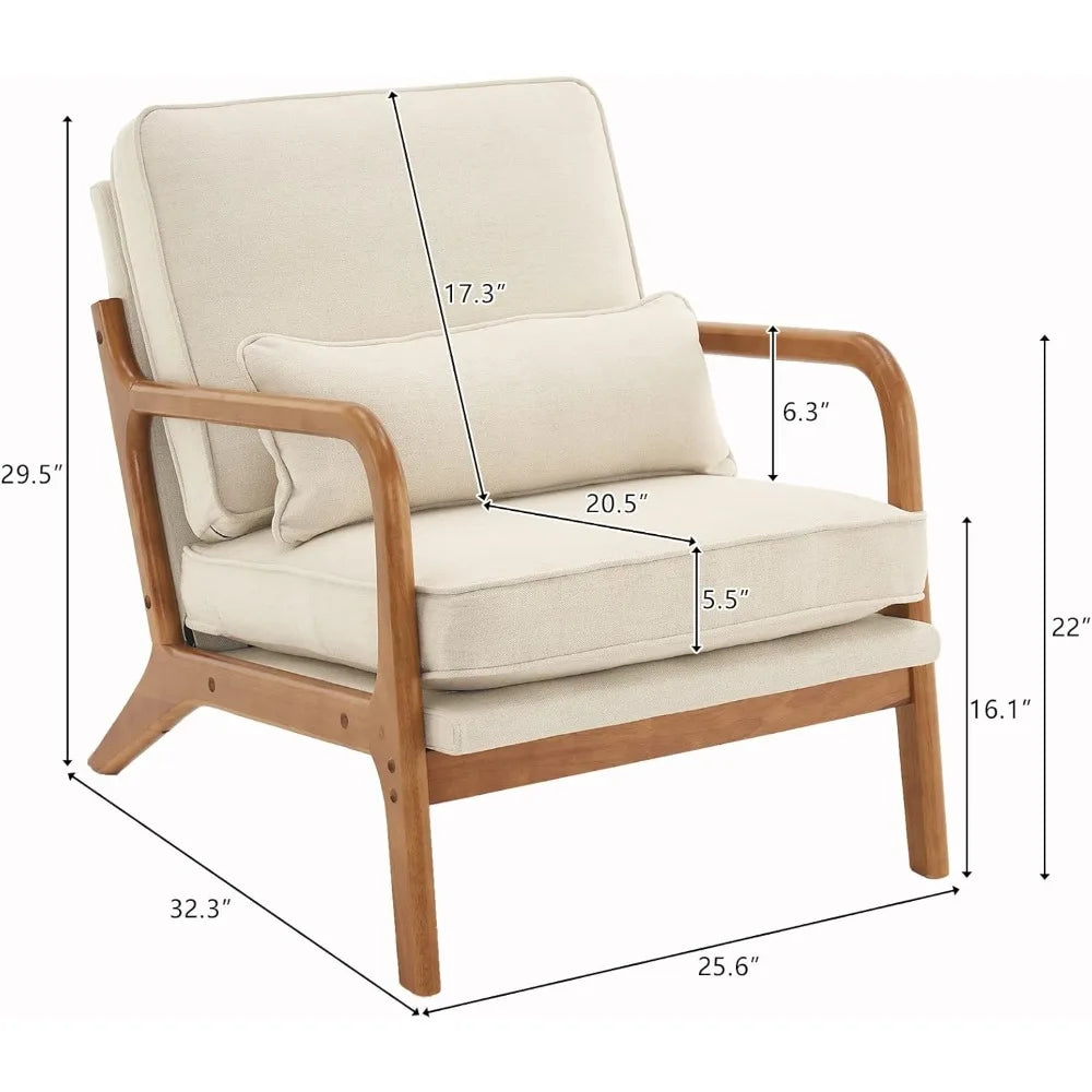 Guangbai Upholstered Mid Century Modern Lounge Chairs Set