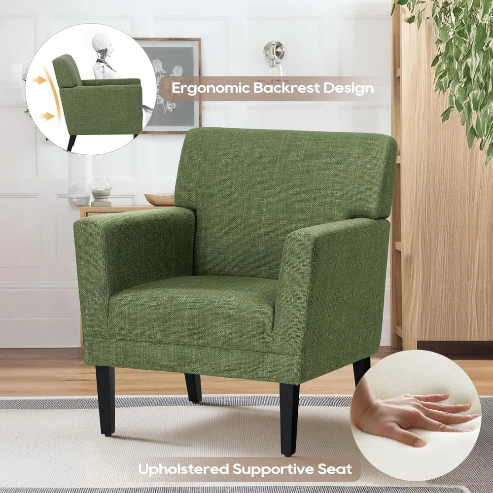 OEING Accent Chair Set of 2 Modern Upholstered Armchairs