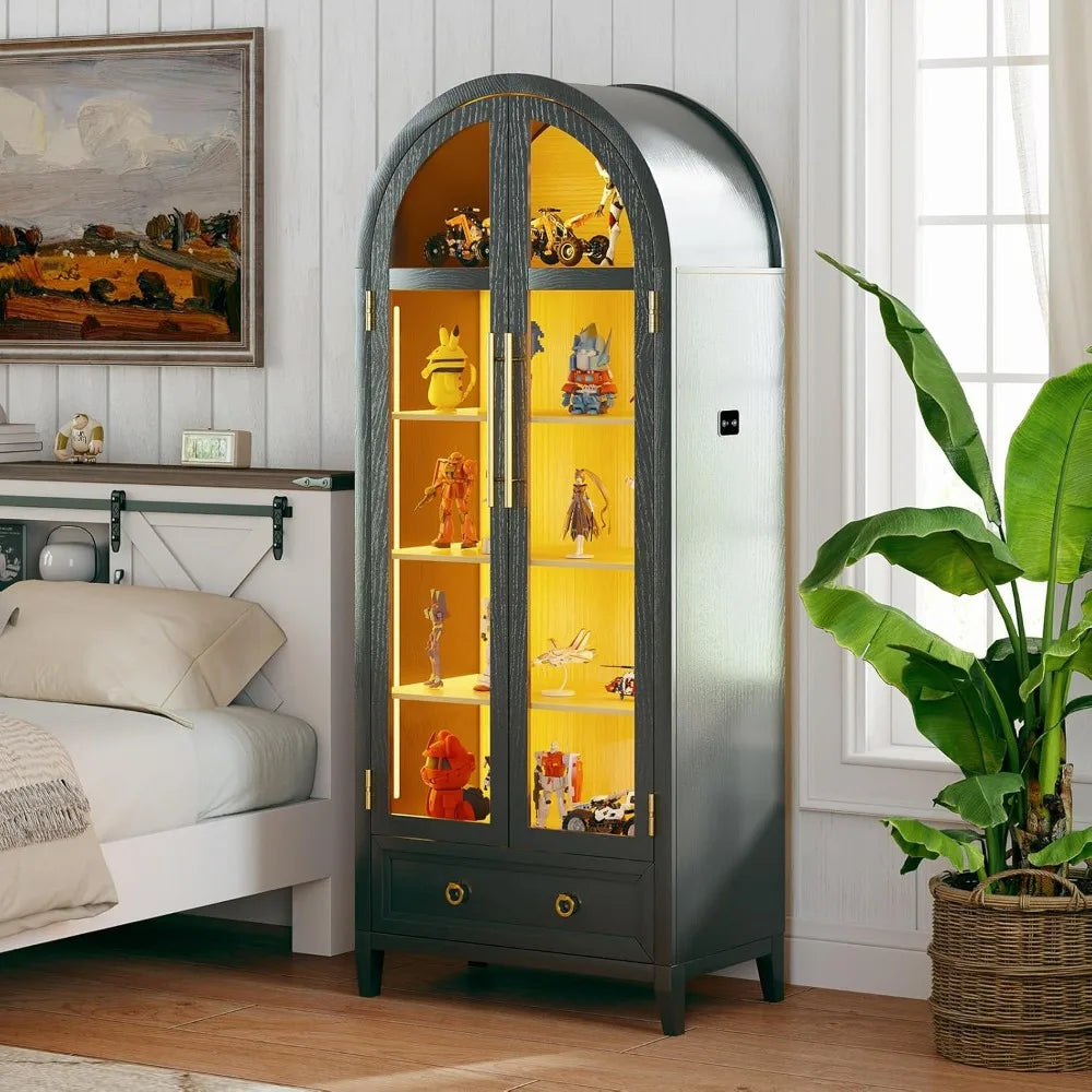RBXC Arch Display Cabinet With Glass Doors 4 Tier Unit