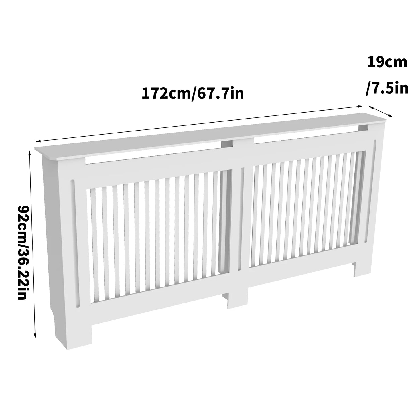 Wisfor Radiator Cover Wall Cabinet MDF Modern Wood