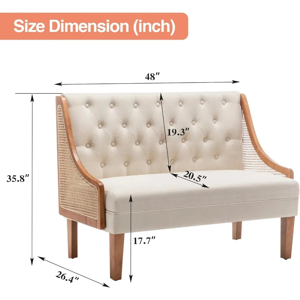 TANGXU Modern Settee With Loveseat Sofa Banquette Dining