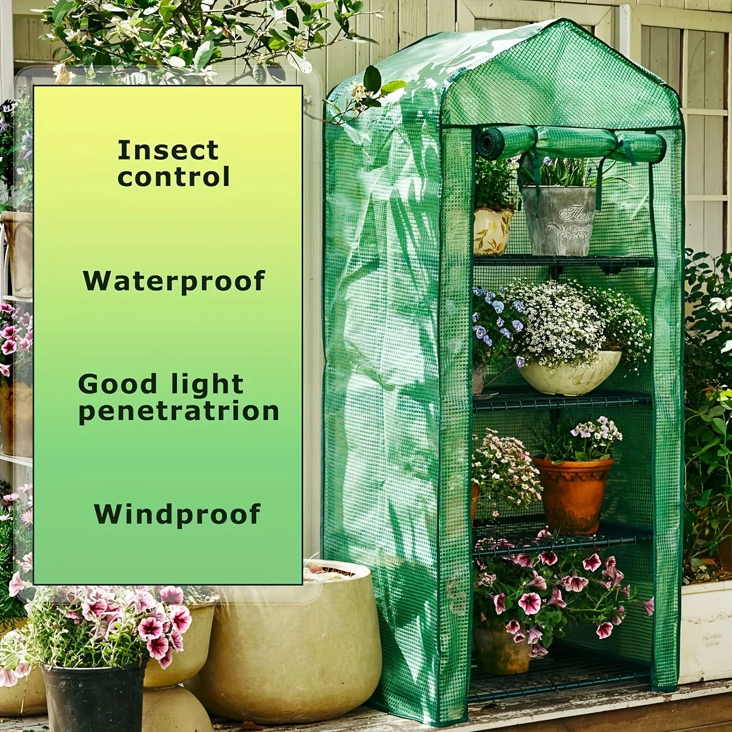 Hign-concerned Greenhouse Portable Rack With PE Cover