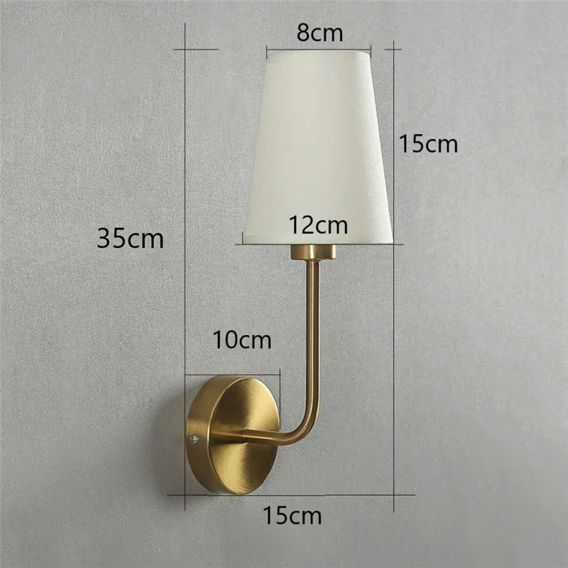 Nordic Minimalism Wall Lamps Modern Simple Linen Lampshade Elbow Wall Lights for Home Decor Living Room Stairs Lighting Fixtures
