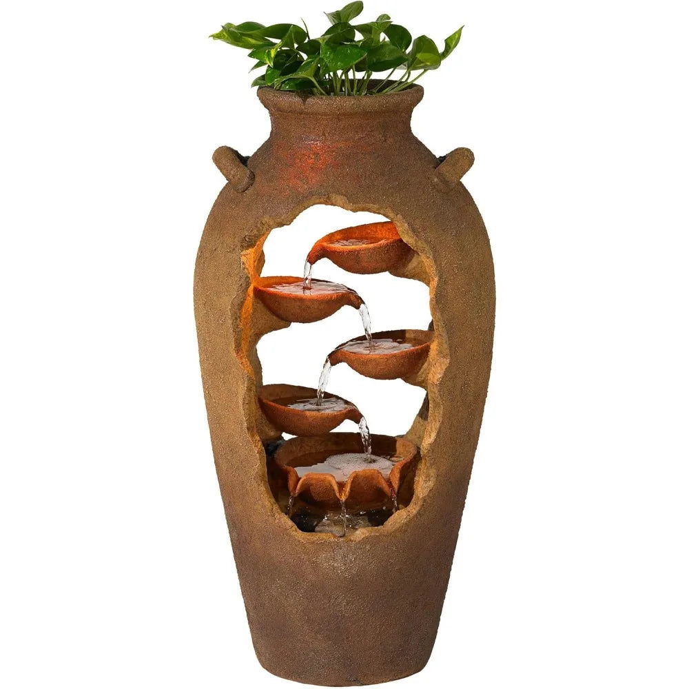 Universal Lighting and Decor Urn Waterfall Fountain LED