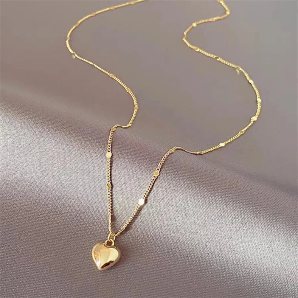 Zhejiang Simple Love Pendant Clavicle Chain Necklace