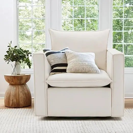 Swivel Accent Chair Upholstered Armchair For Living Room